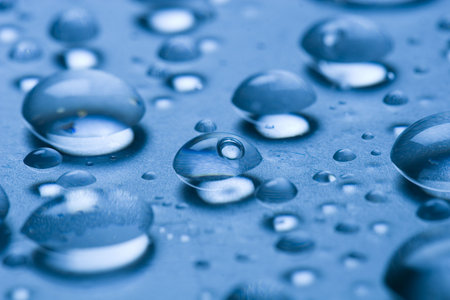 Water drops on a glass surfaceの写真素材