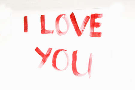text \"I LOVE YOU\" with light-paintedの写真素材