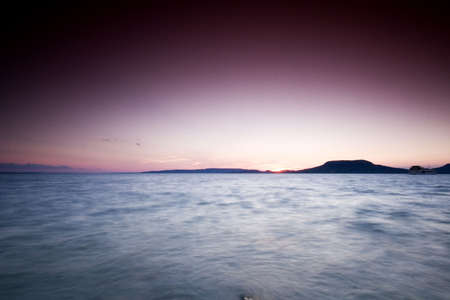 sunset at the coastの写真素材