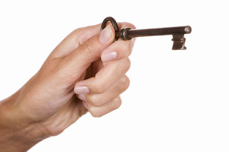 Hand with keyの写真素材