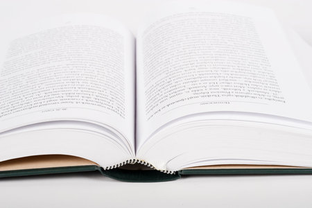 Books on white background