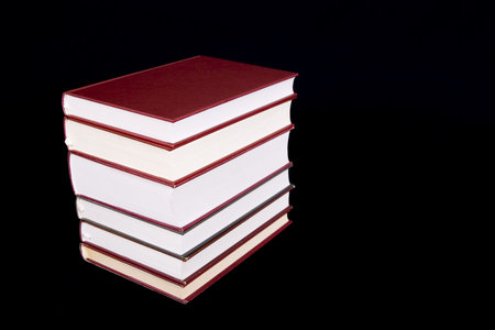 books on black background