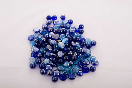 glass pebbles on white backgroundの写真素材
