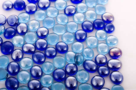 glass pebbles on white backgroundの写真素材