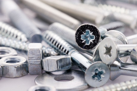 Nuts and bolts closeup