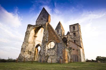 church ruin in Zsambek-Hungaryの写真素材