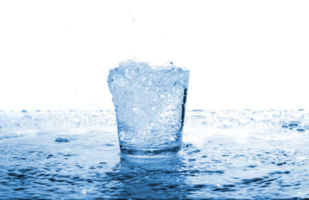 Water glassの写真素材