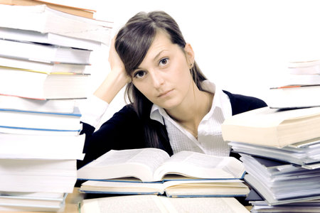 studying girl