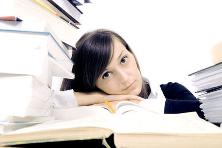 studying girlの写真素材