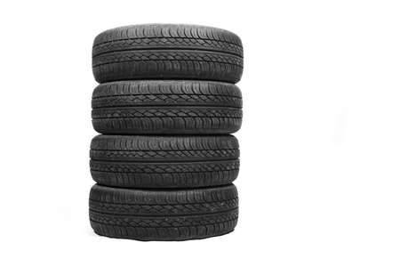 worn old tyreの写真素材