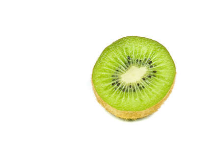 kiwi isolated on whiteの写真素材