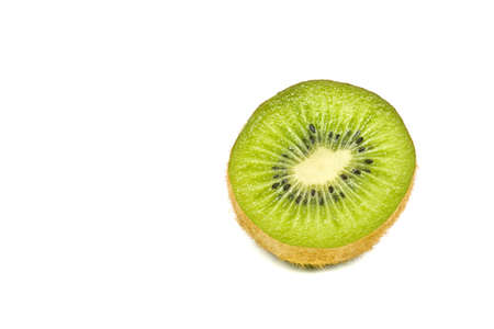 kiwi isolated on whiteの写真素材