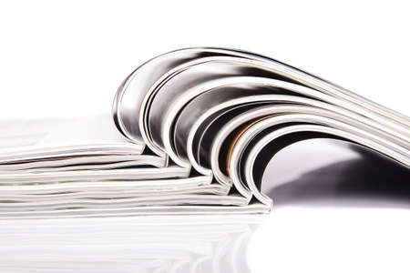 Magazines over whiteの写真素材