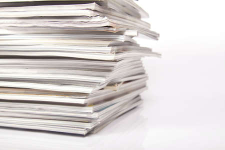 Magazines over whiteの写真素材