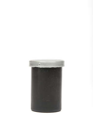 35 mm film isolated over white backgroundの写真素材