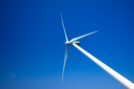 Wind energy turbine power stationの写真素材