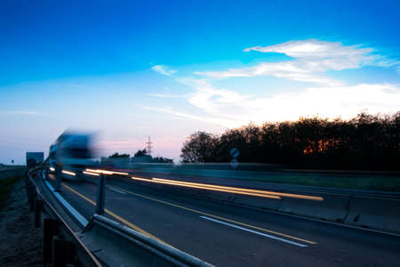 Traffic at night の写真素材