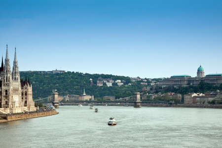 Night lights in Budapest-Hungary の写真素材