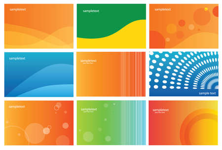 colorful business cards のイラスト素材