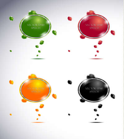 Colorful vector speech bubble のイラスト素材