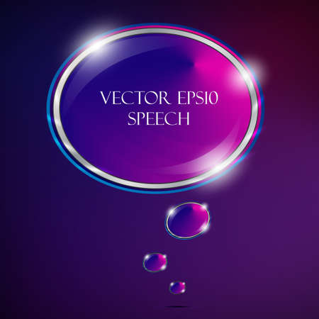 Speech Bubble Made of Light Vector Designのイラスト素材