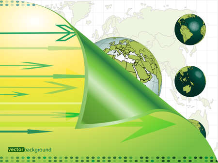 Globe and detail map of the world.のイラスト素材