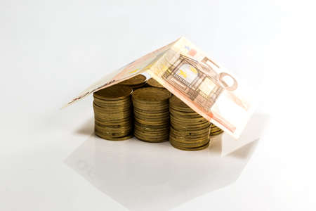 Euro Money on the white の写真素材