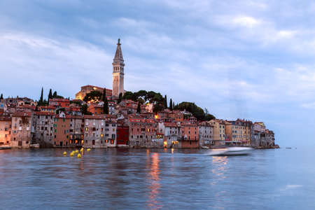 Rovinj old town in Adriatic  sea coast of Croatia, Europeの写真素材