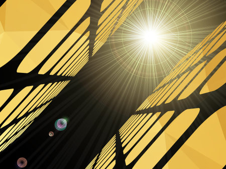 Horizon lights abstract vector background