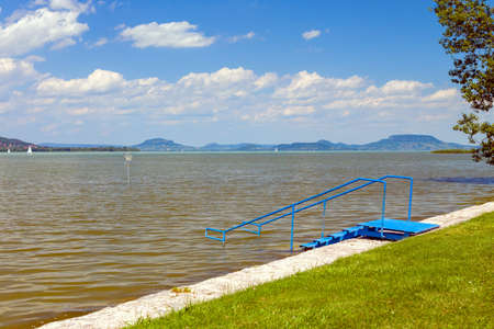 Lake Balaton in Hungary in summerの写真素材