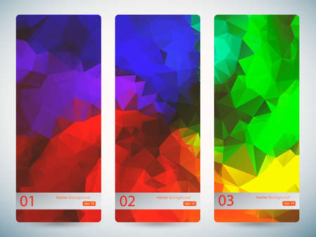 Abstract geometric triangular banners set eps10のイラスト素材
