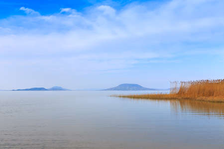 Lake Balaton in Hungary in summerの写真素材