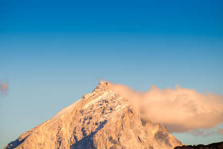 Summits of Monte Antelao, Dolomite Alps, Italyの写真素材