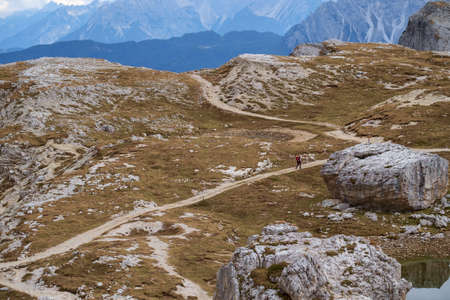Mountains Panorama of the Dolomites with clouds.Italyの写真素材