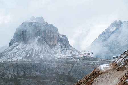 Dolomites mountain panorama ,Tre Cime Di Lavaredo,Italy,Europeの写真素材