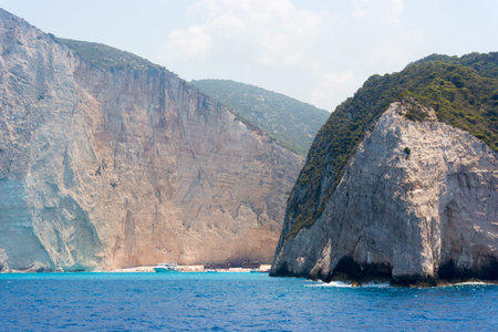 Amazing landscape  of Navagio beach on Zakynthos island in Greece, Europe