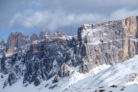Mountain range in Lastoni di Formin, Dolomites, Italyの写真素材