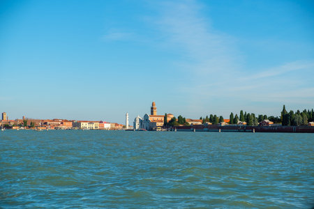 Church of San Michele, Venetian cemetery island. Venice City of Italyの写真素材