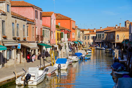 MURANO, ITALY - NOV 16, 2017: Island murano in Venice Italy in the autumn season のeditorial素材