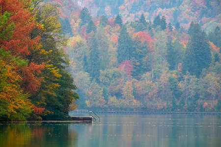 Beautiful autumn at lake Bled in Slovenia. Europeの写真素材