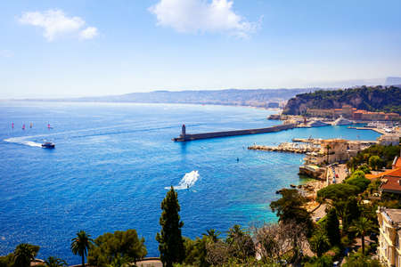 Aerial view of Nie, Cote d Azur, French Riviera, France.の写真素材