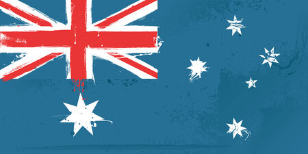Australia flag in the style grungeのイラスト素材