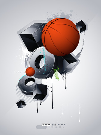 abstract objects in the style of graffiti のイラスト素材