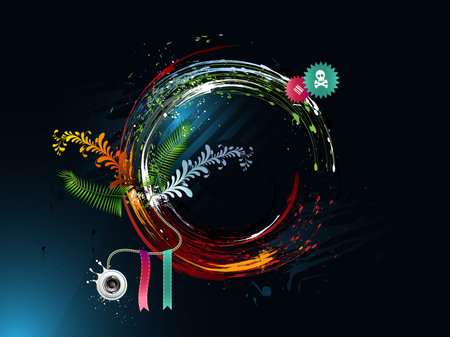 dirty abstract grunge background, loudspeakerのイラスト素材