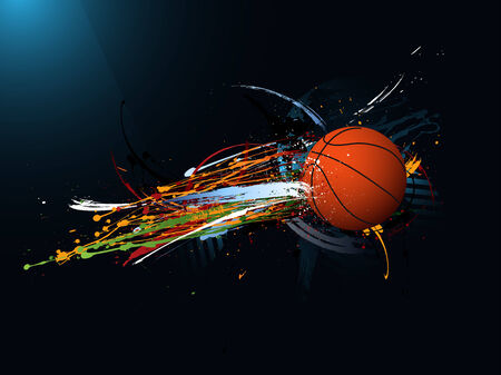 dirty abstract grunge background, Basketballのイラスト素材