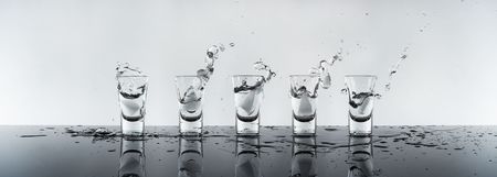 shot of alcohol, vodka Russian, alcoholism addictionの写真素材