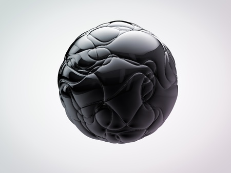 abstract three-dimensional shape of the plastic on a white backgroundの写真素材