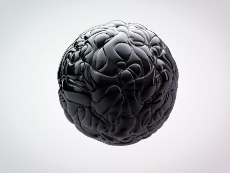 abstract three-dimensional shape of the plastic on a white backgroundの写真素材