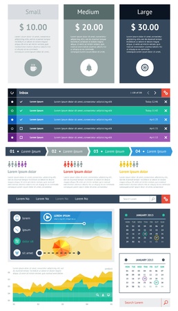 UI is a set of beautiful components featuring the flat design trendのイラスト素材