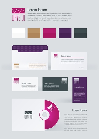 Stationery, Branding Mock-Up templateのイラスト素材